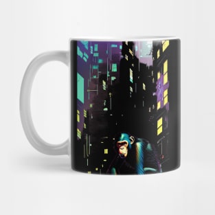 Chimp in City Mug